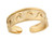 Yellow Real Gold Wave Band Designer Womens Toe Ring (JL# H4661)