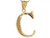 real yellow gold letter A diamond cut unique design charm Pendant (SKU# P4572)
