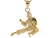 Yellow Real Gold Karate Judo Male Sports Charm Pendant (JL# P3982)