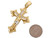 Two Toned Real Gold Cross Jesus Crucifix Charm Pendant (JL# P3968)