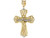 Two-Tone Yellow and Large Last Supper CZ Cross Pendant (JL# P3962)