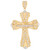 Large Last Supper CZ Accented Diamond Cut Cross Pendant (SKU# P3959)