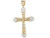 Two Tone Gold Jesus Religious Cross Crucifix CZ Charm Pendant (JL# P3742)