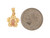 Two-Tone Gold Cute Petite Hibiscus Flower Charm Pendant (JL# P3719)
