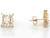 Real Square CZ Stud Unisex Earring Jewelry (JL# E3706)
