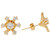 Pretty Round Cut Snowflake 1.2cm Pin Earrings (JL# E3443)