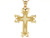 Solid Gold Diamond Cut Cross Religious Christian Charm Pendant (JL# P3121)