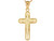 Solid Gold Diamond Cut Cross Religious Catholic Charm Pendant (JL# P3120)