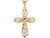 two tone gold filigree cross crucifix Jesus Religious Catholic cz pendant (JL# P3073)