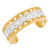 Solid Two Tone Gold Filigree Diamond Cut Toe Ring (JL# H3051)