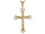 Gold CZ Crucifix Jesus Religious Pendant Charm (JL# P2496)