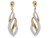 Two-Tone Gold Fancy Dangling Fashionable Earrings (JL# E2359)