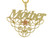 Gold Two-Tone Mother Rose Flower Charm Pendant (JL# P2001)