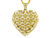 Solid Gold Diamond Cut Puffed Heart Charm Pendant (JL# P1999)