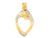 SOLID GOLD TWO-TONE HEART LOVE PENDANT JEWELRY (JL# P1792)