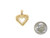 SOLID GOLD 3D HEART CHARM PENDANT JEWELRY (JL# P1656)