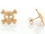 1.4cm Skull and Crossbones Pin Earrings (JL# E3452)