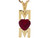Heart Shaped Simulated Birth month Gemstone Mom Ladies Charm Pendant (JL# P11335)