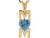 Heart Shaped Simulated Birth month Gemstone Mom Ladies Charm Pendant (JL# P11335)