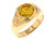 Mens Classy Floral Design Round Birth Month Ring (JL# R11639)