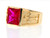 Mens Religious Budded Cross Birth Month Ring (SKU# R11637)