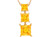 Simulated Yellow Topaz Ladies 2.1cm Long Birth Pendant (JL# P9850)