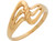 Ladies Stunning Modern Split Wave Design High Polish Ring (JL# R10852)