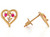 Real and Diamond Ladies Gorgeous Heart Stud Post Earrings (JL# E10813)