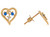 Real and Diamond Ladies Gorgeous Heart Stud Post Earrings (JL# E10813)