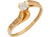 Shimmering Accented Ladies Classy Bypass Twist Ring (JL# R10870)