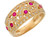 and White CZ Accented Ladies Magnificent Wide Ring (JL# R10875)