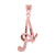 Ladies Trendy Chic Diamond Cut Cursive Initial Letter Pendant (JL# P11610)