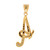 Ladies Trendy Chic Diamond Cut Cursive Initial Letter Pendant (SKU# P11610)
