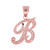 Ladies Trendy Chic Diamond Cut Cursive Initial Letter Pendant (SKU# P11610)