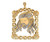 Large Diamond Cut Crowned Jesus Religious Heavy Link Frame Pendant (JL# P11588)