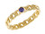 Real Impressive Chain Link Design Birthstone Ring (JL# R11641)