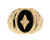 Mens Impressive Diamond Shape on Oval Bezel set Heavy Ring (JL# R11737)