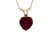 Gold Heart Yellow CZ Simulated November Birthstone Pendant (SKU# P2390)