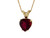 Gold Love Heart Birthstone Pendant (JL# P2390)