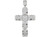 14k White Gold CZ Mens Cluster Religious Cross Pendant (SKU# P9877)