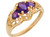 Natural Accented Three Stone Gorgeous Filigree Ring (JL# R10949)