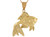 High Polish Sea Life Fishing Gorgeous Goldfish Design Pendant (JL# P10734)