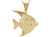 High Polish Sea Life Fishing Gorgeous Swimming Fish Pendant (JL# P10740)