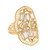 Beautiful Filigree Baguette and Round White CZ Accented Ladies Ring (JL# R12204)