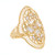 Unique Diamond Cut Baguette and Round White CZ Accented Ladies Wide Ring (JL# R12207)