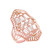 Trendy Baguette and Round White CZ Accented Ladies Filigree Ring (JL# R12214)