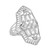 Trendy Baguette and Round White CZ Accented Ladies Filigree Ring (JL# R12214)