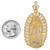 Mutiple Cut Accented Guadalupe Virgin Mary Diamond Cut Pendant (JL# P12224)