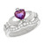 Magnificent Accented Claddagh Stackable Wedding Rings (JL# R11577)