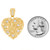 Dazzling Diamond Cut Heart Shape Nugget Design CZ Accented Pendant (JL# P12187)